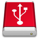 Drive (PRODUCT) Red (USB) icon